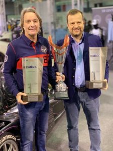 Jean-Pierre Lequeux et Jean-Marc Ueberecken, 1ers au classement général dans toutes les catégories de la GT&Prototype Challenge, et 1ers dans la catégorie LMP3 avec leur fabuleuse Ginetta G57.