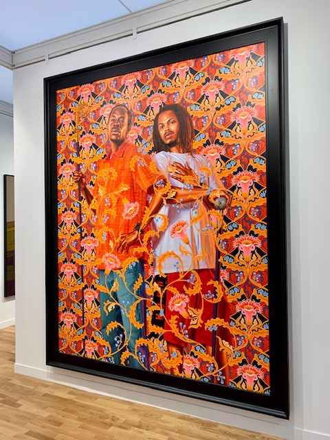 Kehinde Wiley - Portrait of Charles Lott and Brandon Kirkman (2019)- Fiac 2019